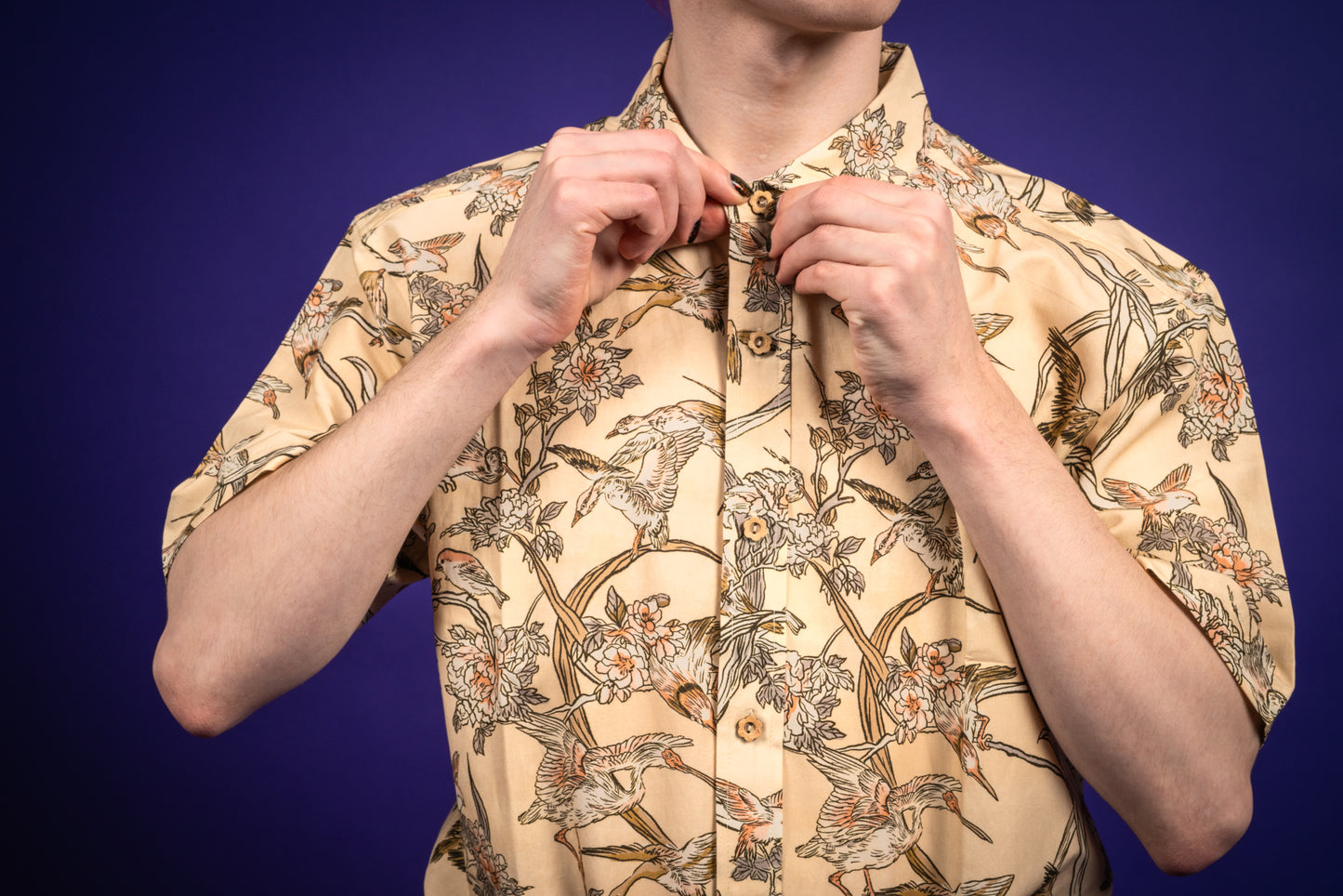 Ukiyo-e Birds – Button-Up Shirt