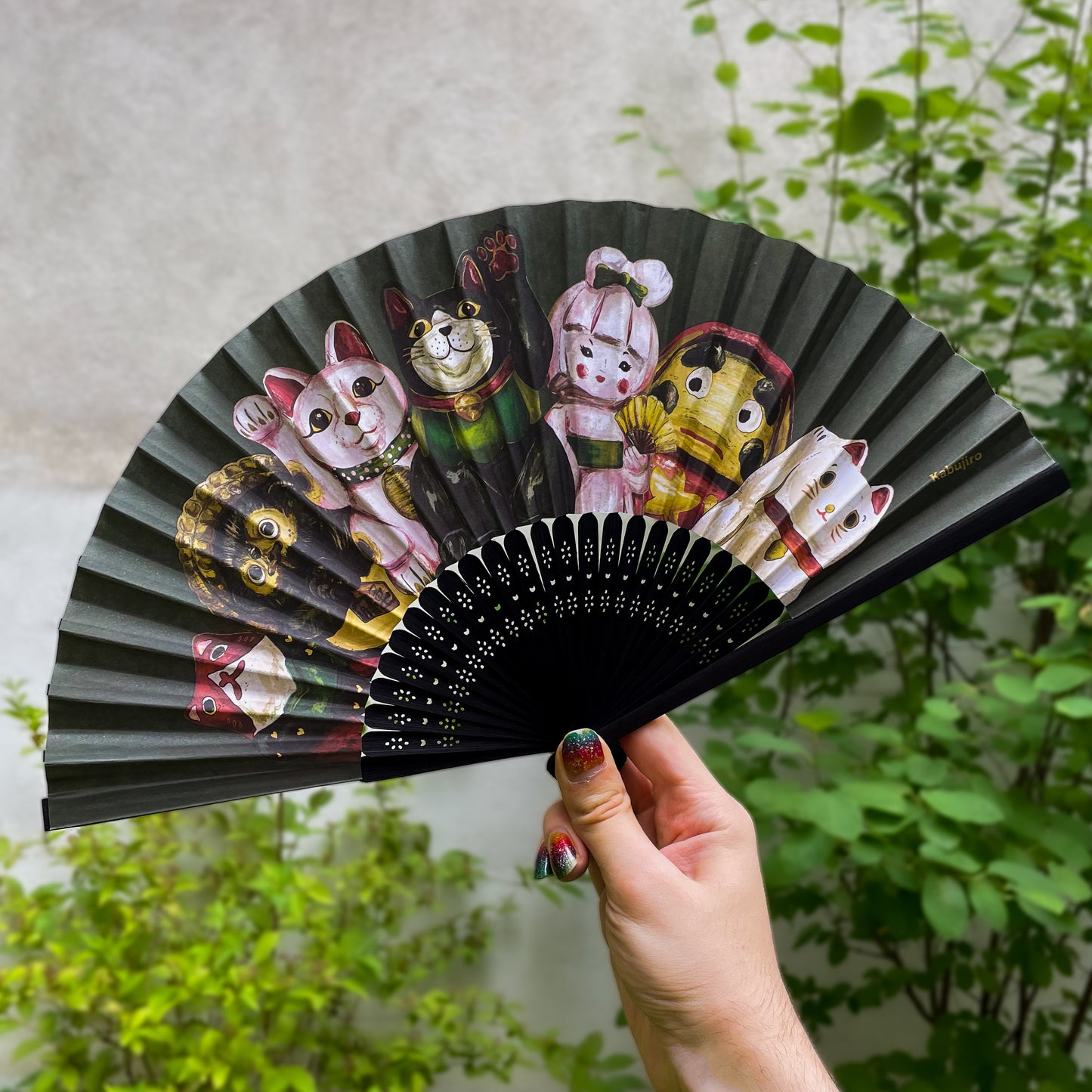 Japanese Dolls – Bamboo Folding Fan