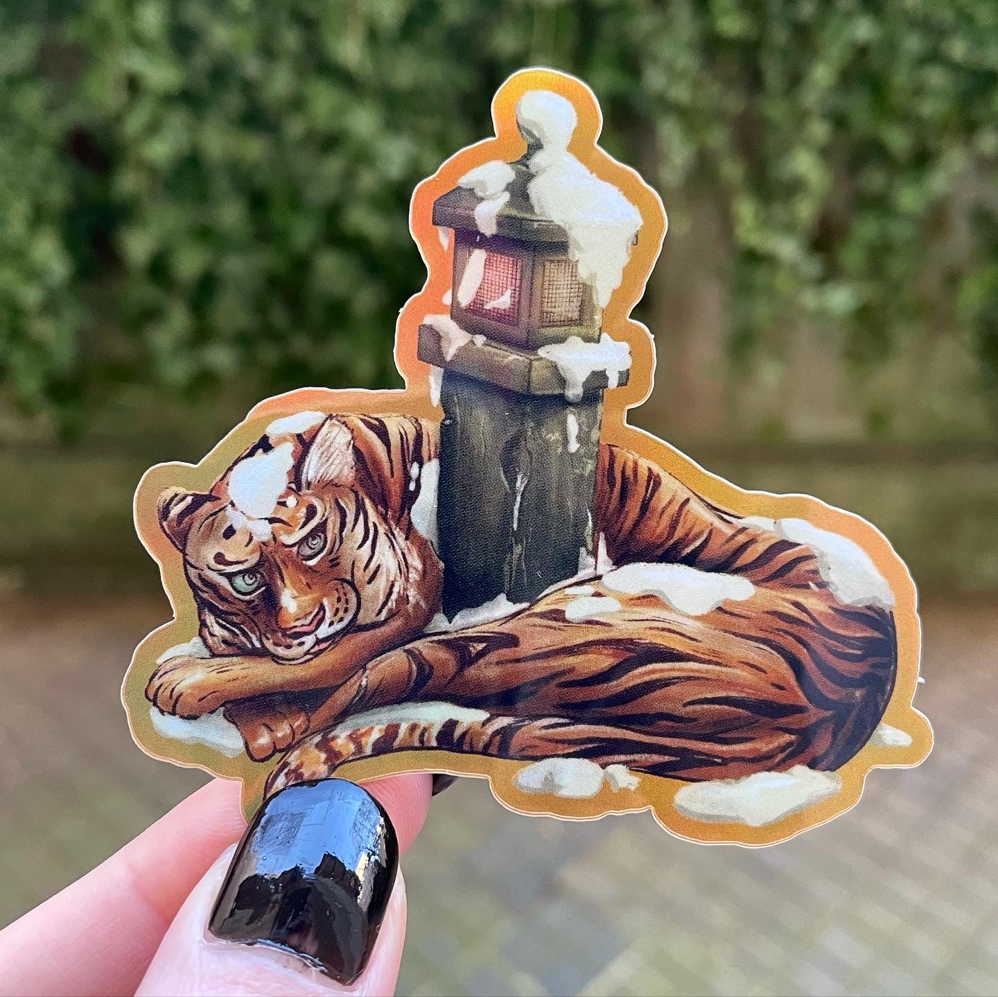 Tiger Lantern – Holographic Sticker