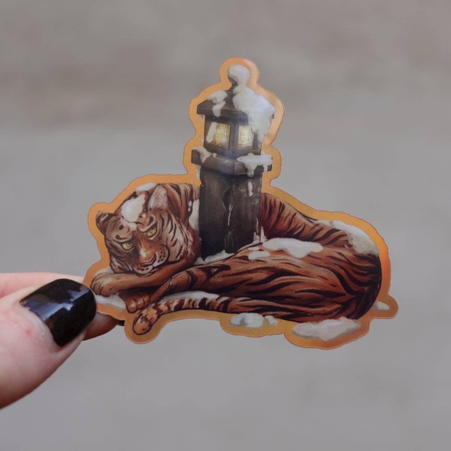 Tiger Lantern – Holographic Sticker