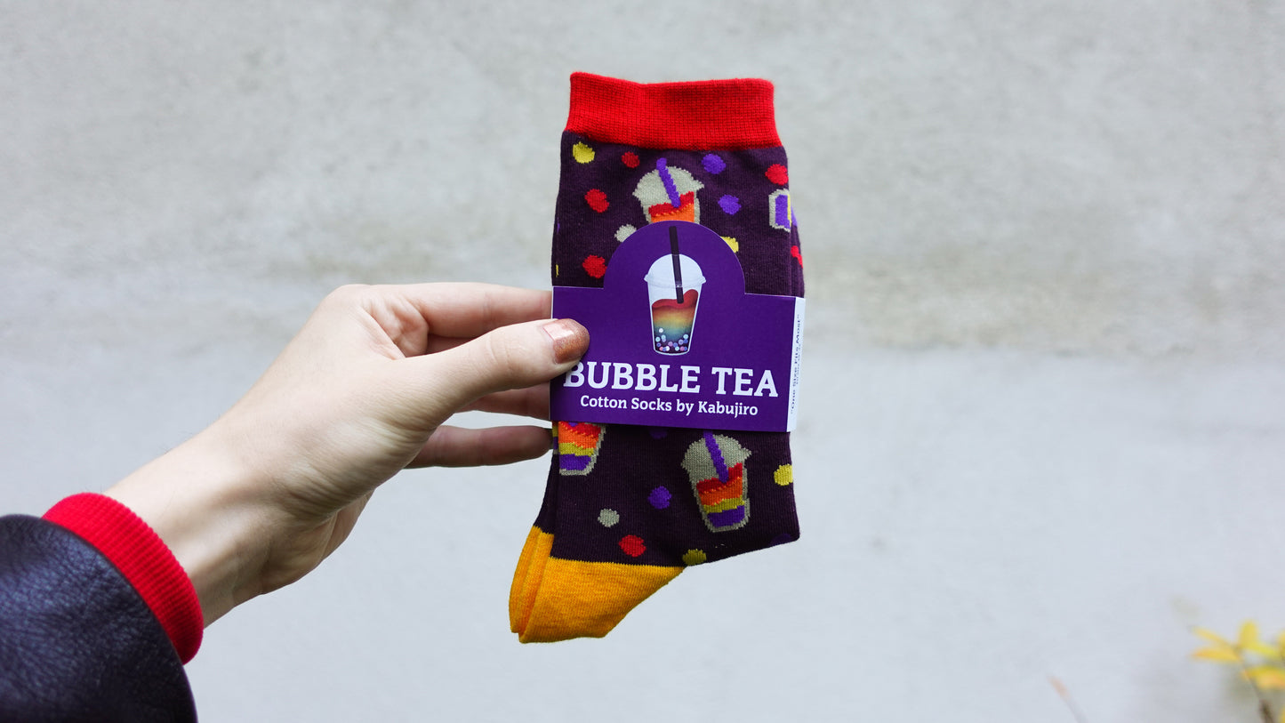 Rainbow Bubble Tea – Cotton Socks