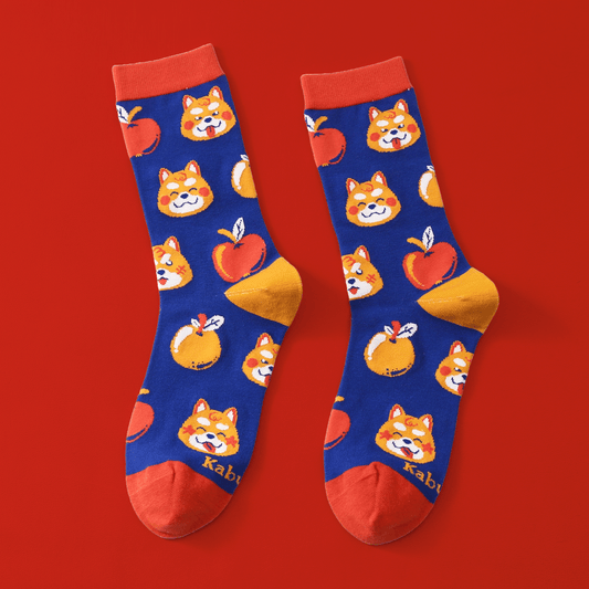 Apple Shiba – Art Socks