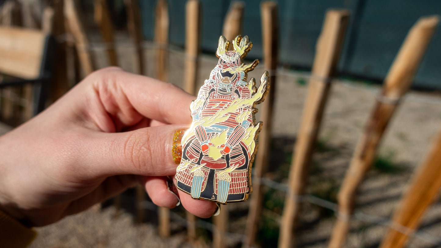 Samurai Armour (Glow in the Dark!) – Japanese Shrine Animals Enamel Pin