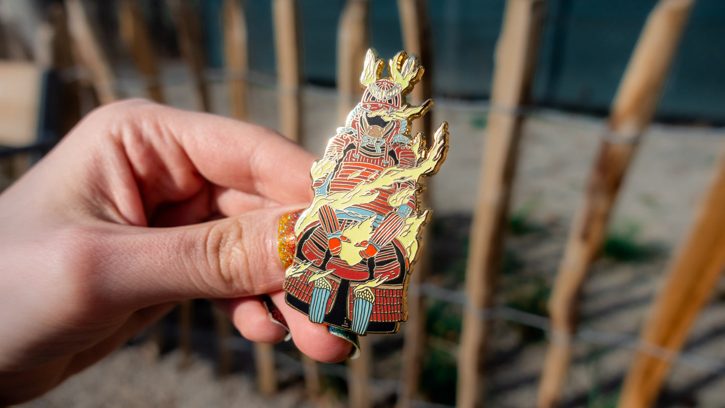 Samurai Armour (Glow in the Dark!) – Japanese Shrine Animals Enamel Pin