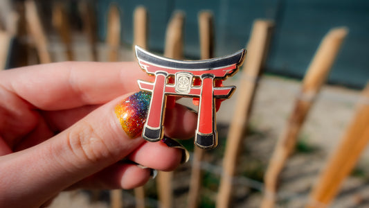 Red Tori Gate – Japanese Shrine Animals Enamel Pin