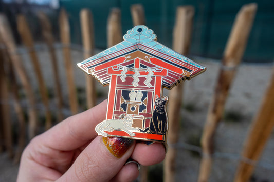 Shrine Cats – Japanese Shrine Animals Enamel Pin