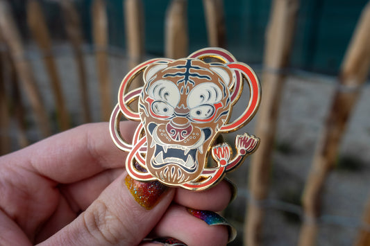 Tiger Mask – Japanese Shrine Animals Enamel Pin