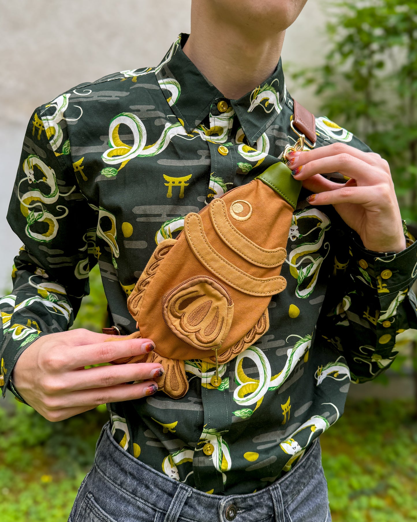 Matcha Taiyaki Fish Crossbody Bag