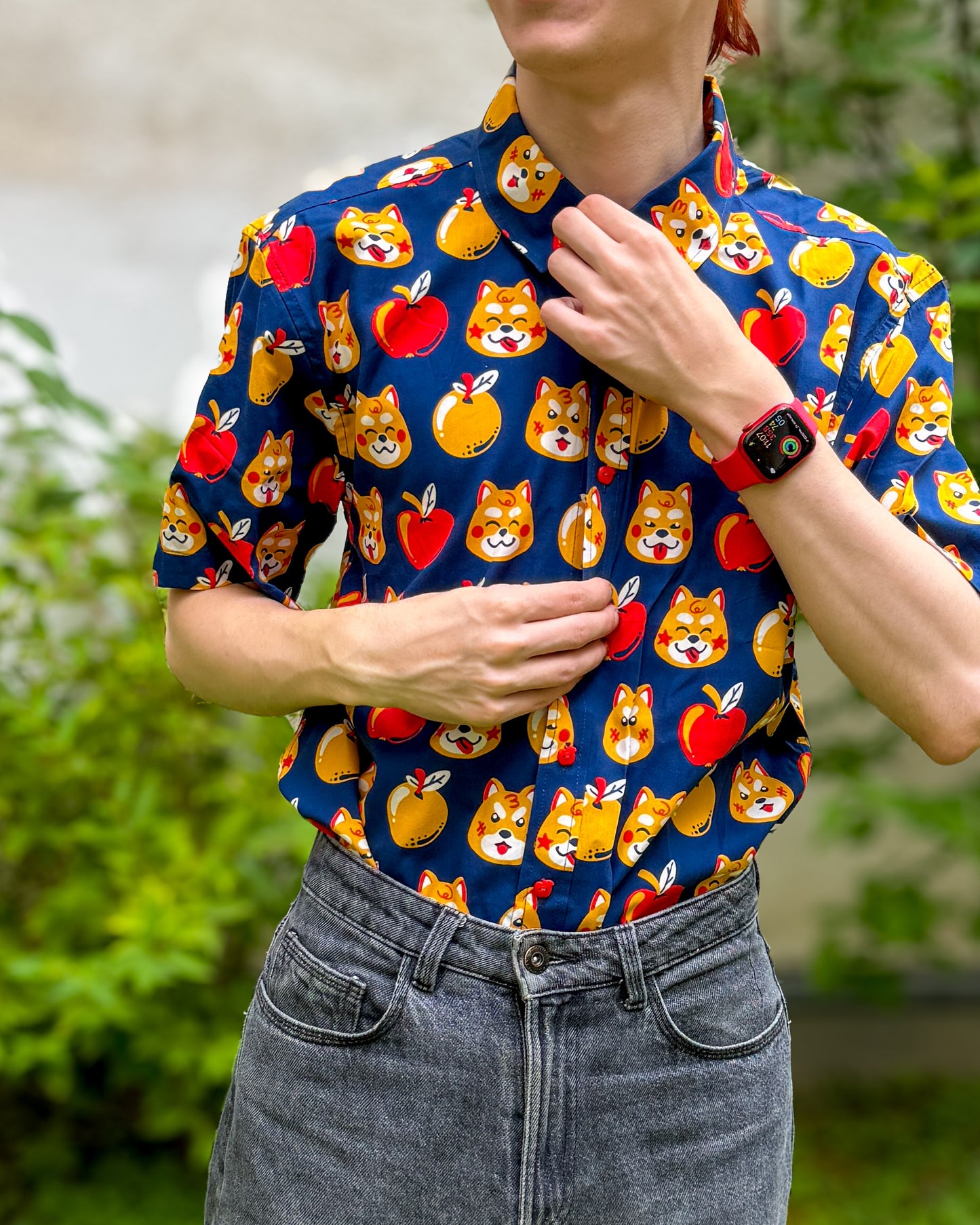 Apple Shiba – Button-Up Shirt