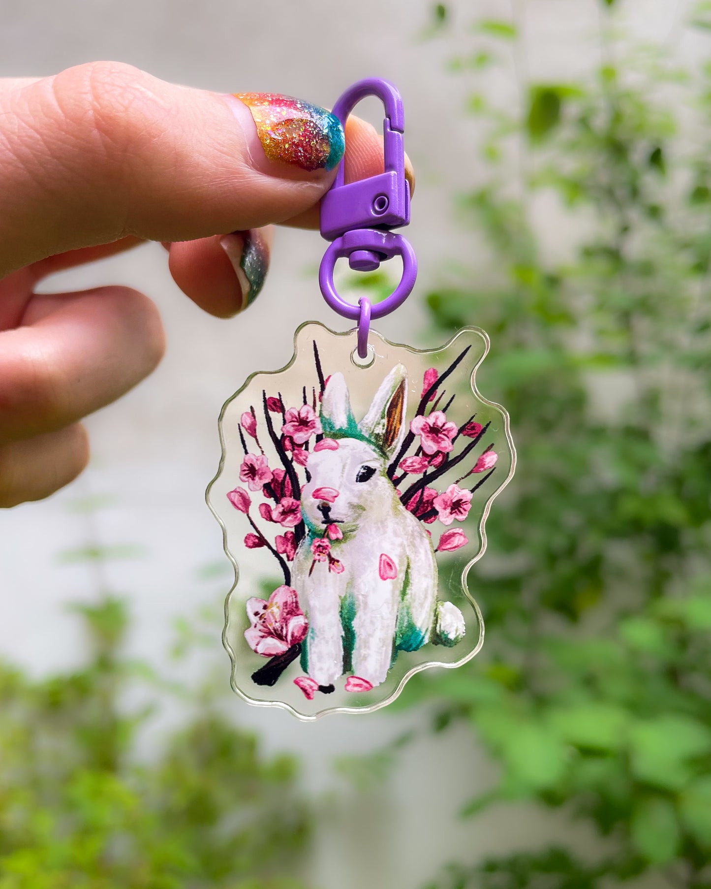 Sakura Bunny (Purple) – Acrylic Charm