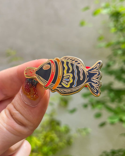 Rainbow Soy Sauce Fish Enamel Pin