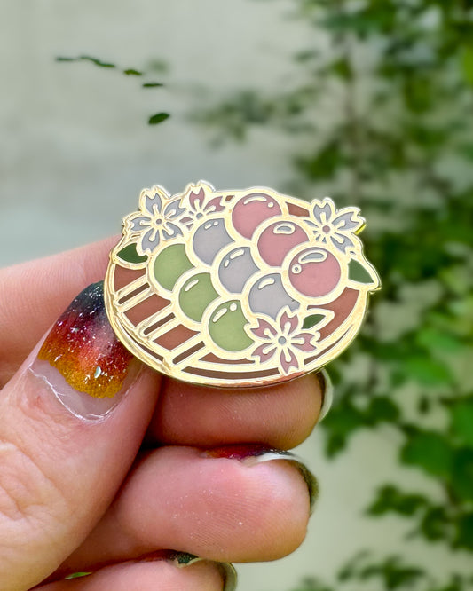 Spring Dango – Matcha Dessert Enamel Pin