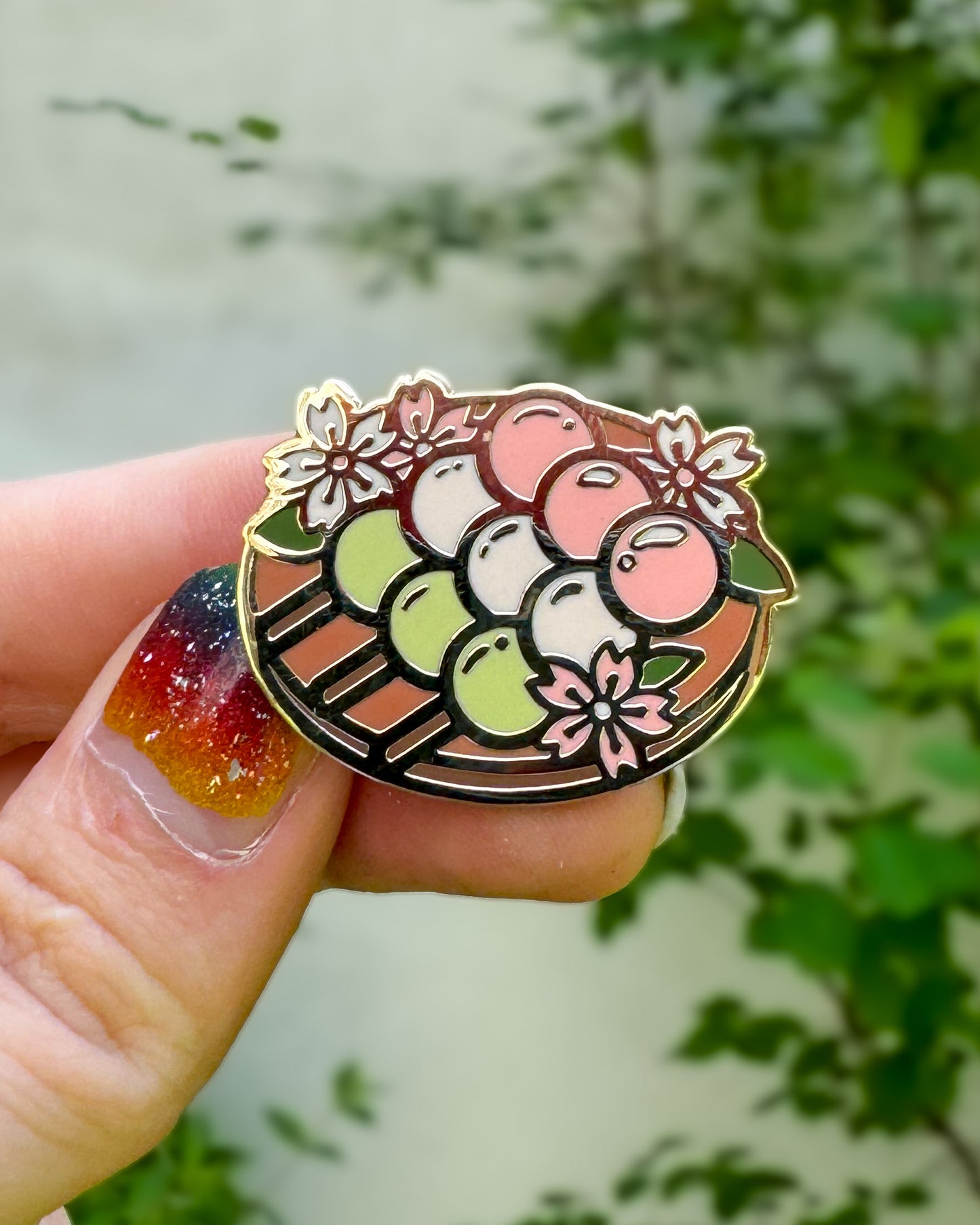 Spring Dango – Matcha Dessert Enamel Pin