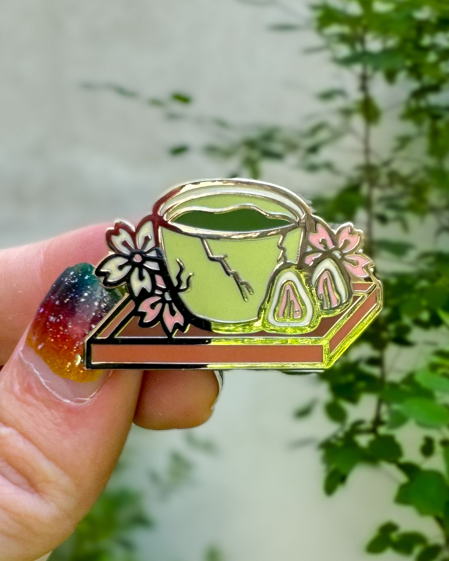 Hot Matcha  – Matcha Dessert Enamel Pin