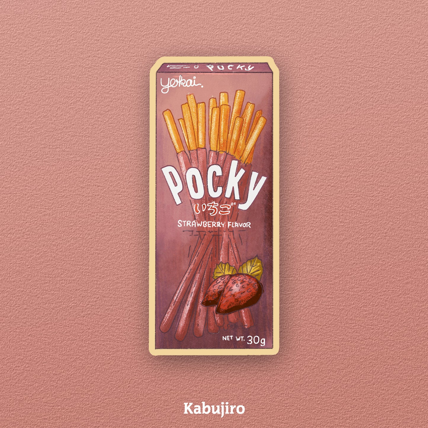 Pink Snacks Sticker