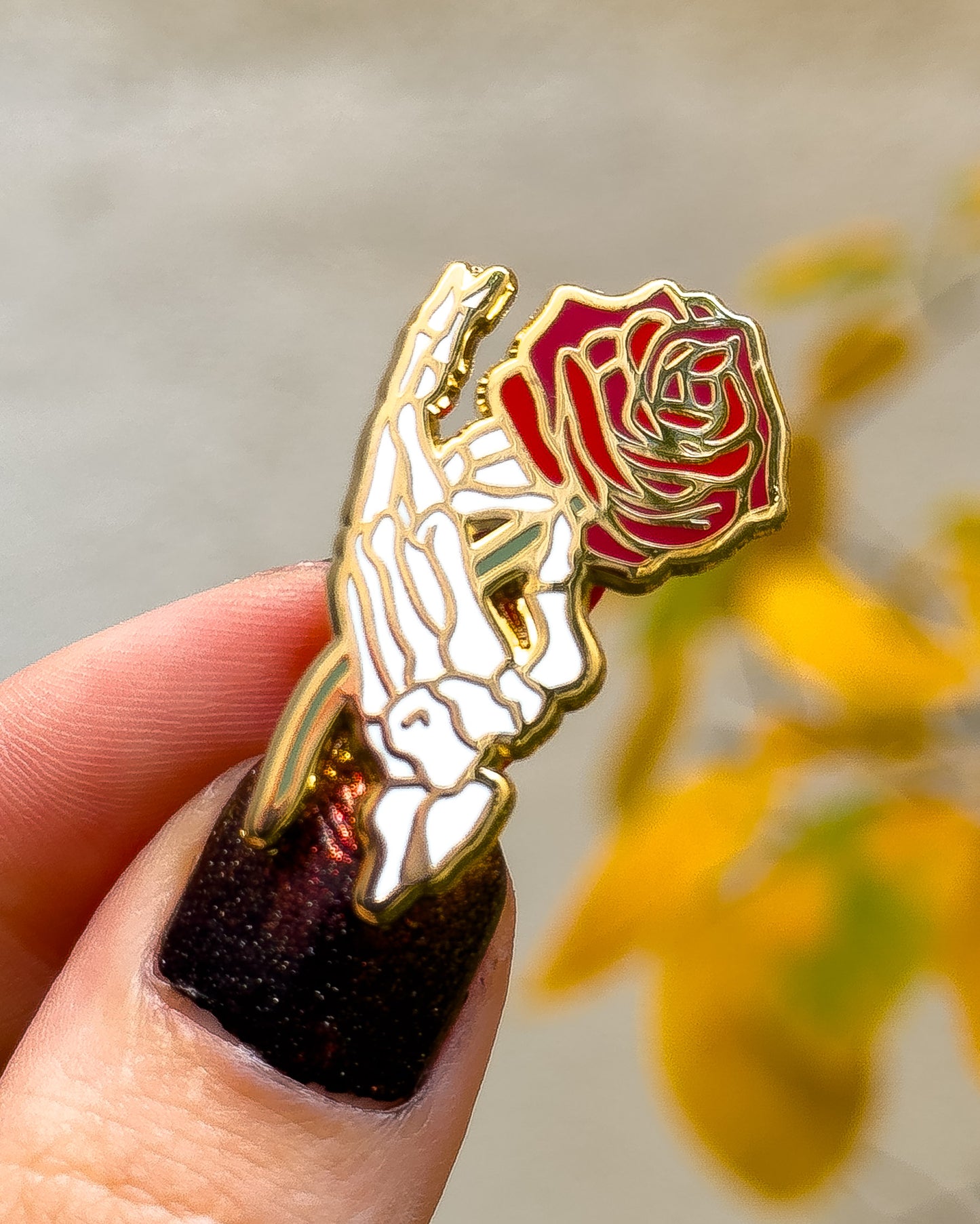 Skeleton Rose – Metamorkid x Kabujiro Enamel Pin