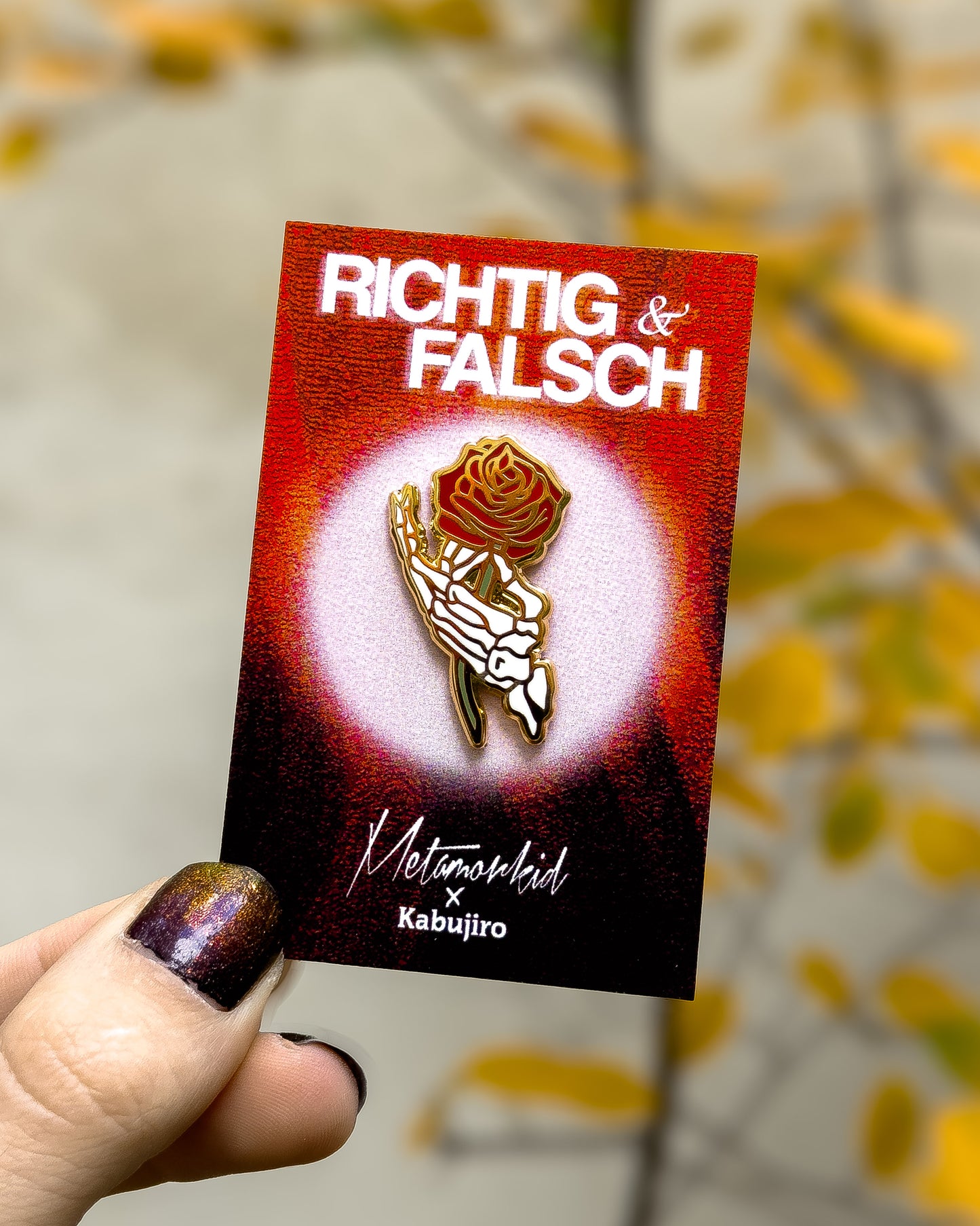 Skeleton Rose – Metamorkid x Kabujiro Enamel Pin