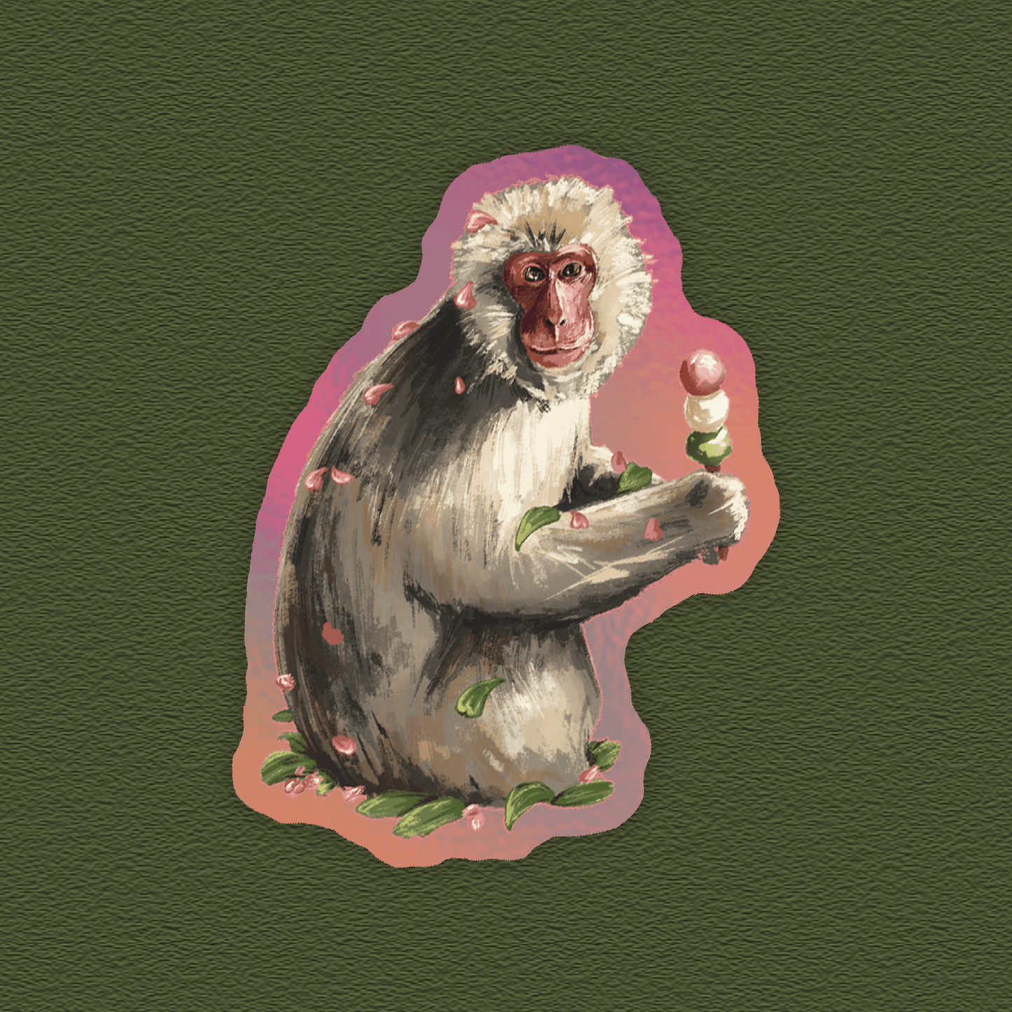 Dango Monkey – Holographic Sticker