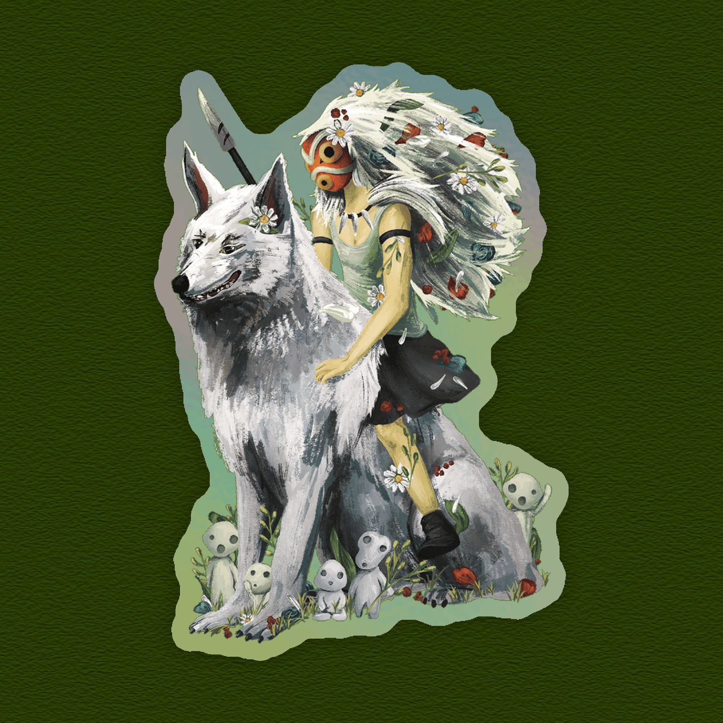 Wolf Princess – Large Holographic Sticker