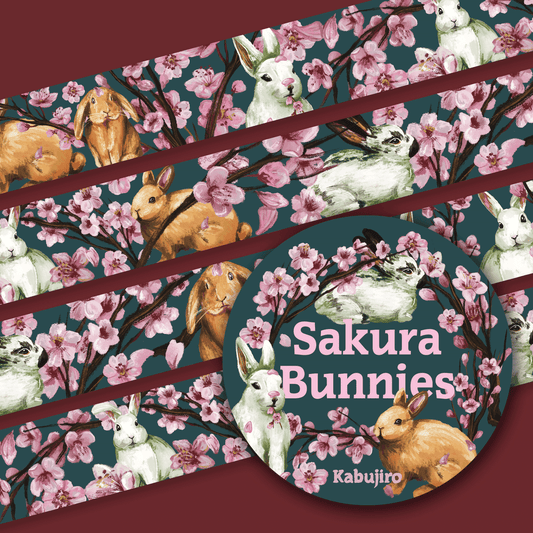 Sakura Bunnies – 20mm wide Washi Tape