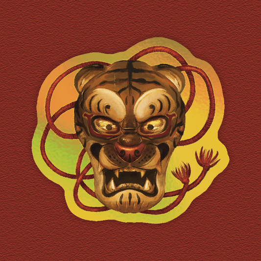 Tiger Mask – Holographic Sticker