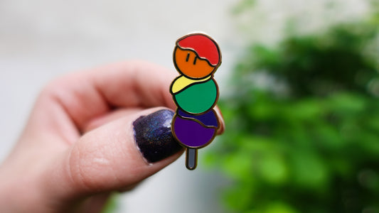 Pride Dango Enamel Pin – Gay Rainbow