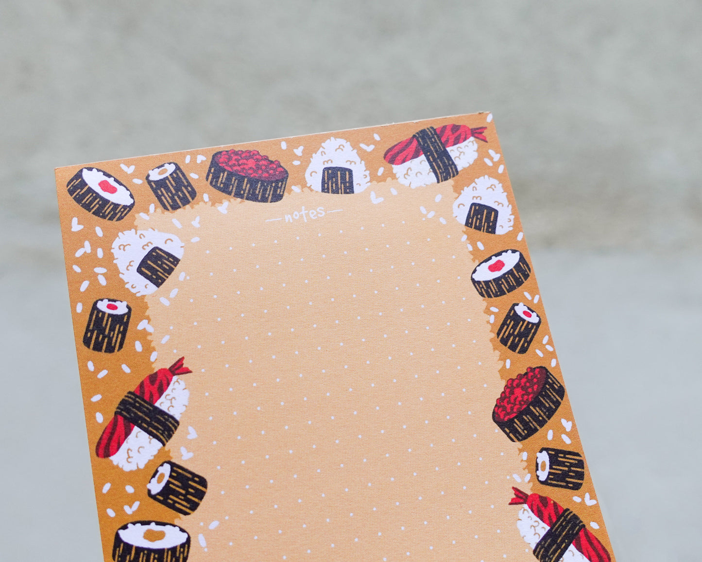 Sushi and Onigiri – A6 Dotted Notepad