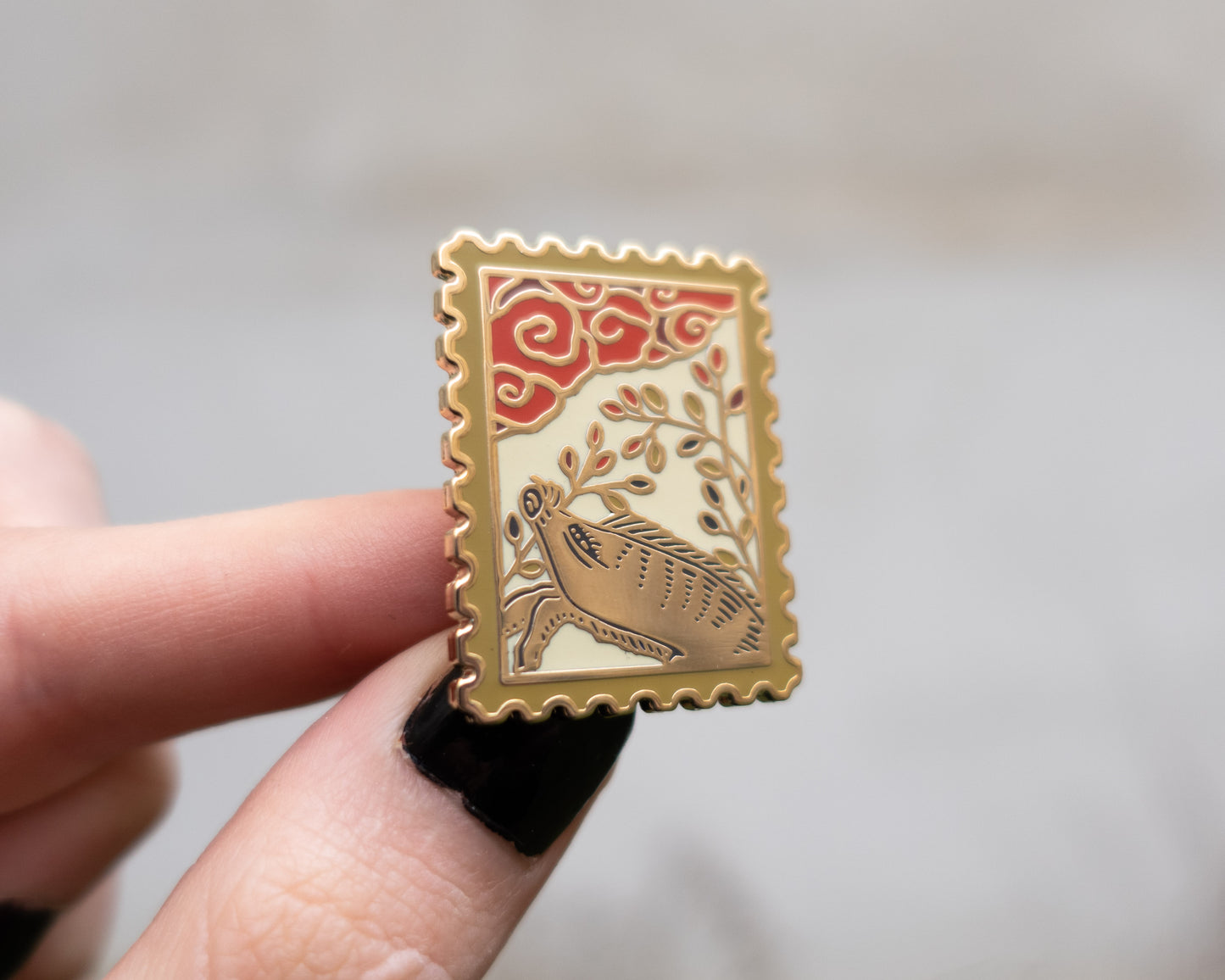 Japanese Hanafuda Stamp Enamel Pin Set – Large