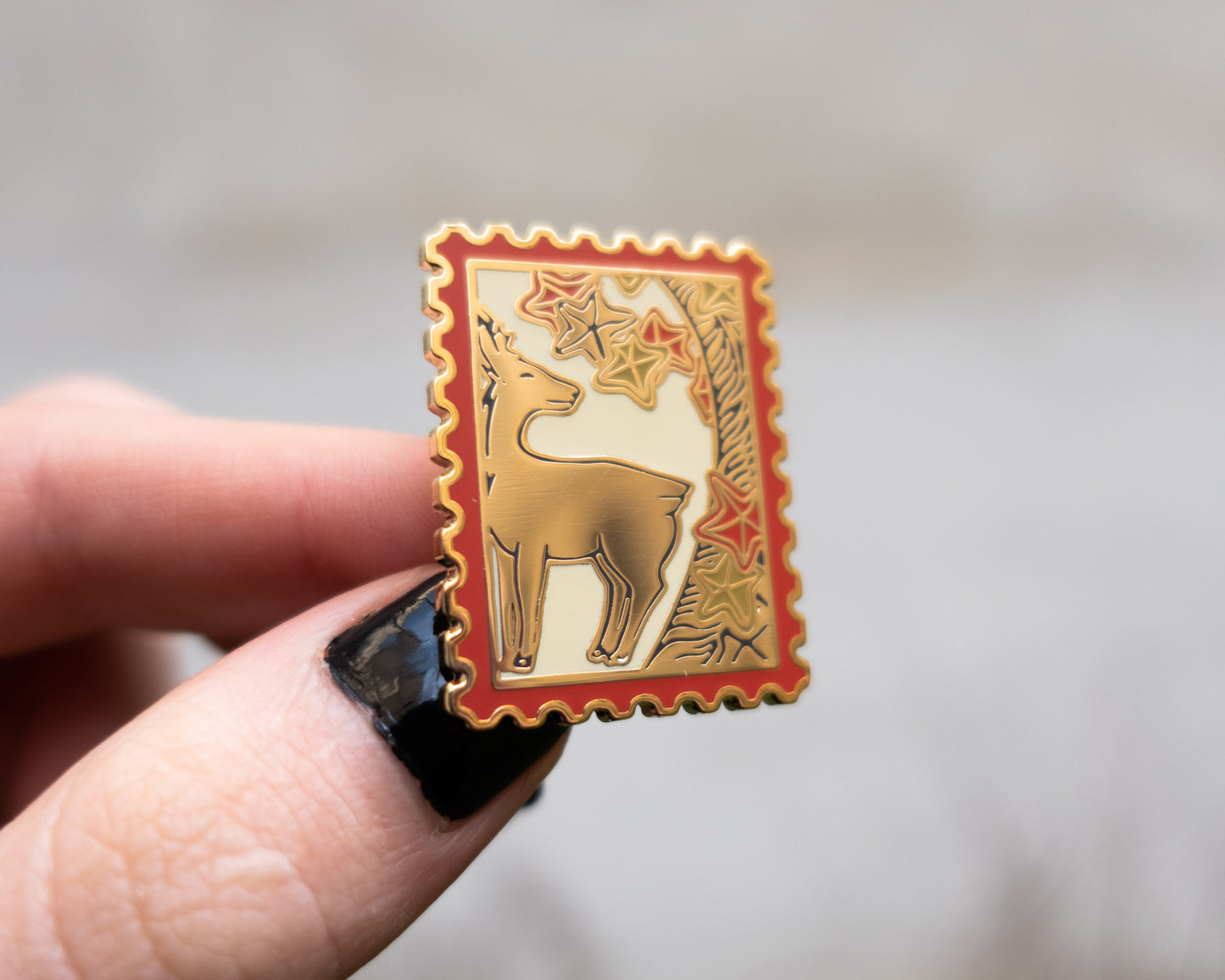 Japanese Hanafuda Stamp Enamel Pin – Dear