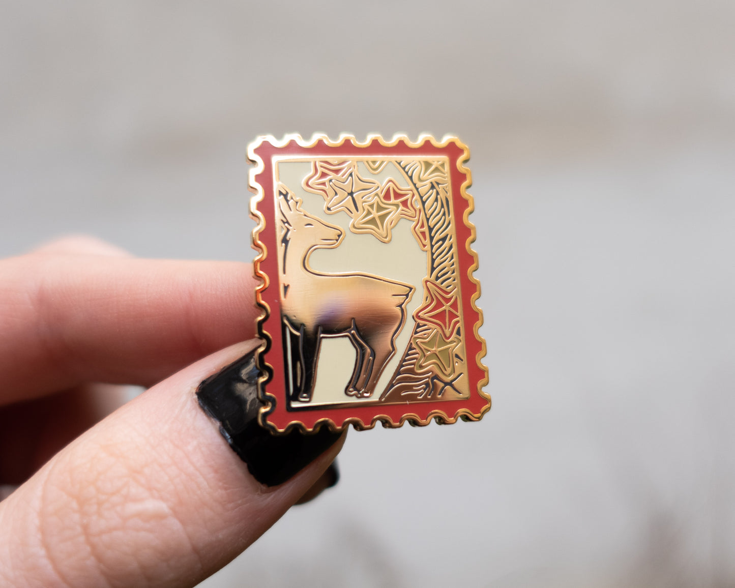 Japanese Hanafuda Stamp Enamel Pin – Dear