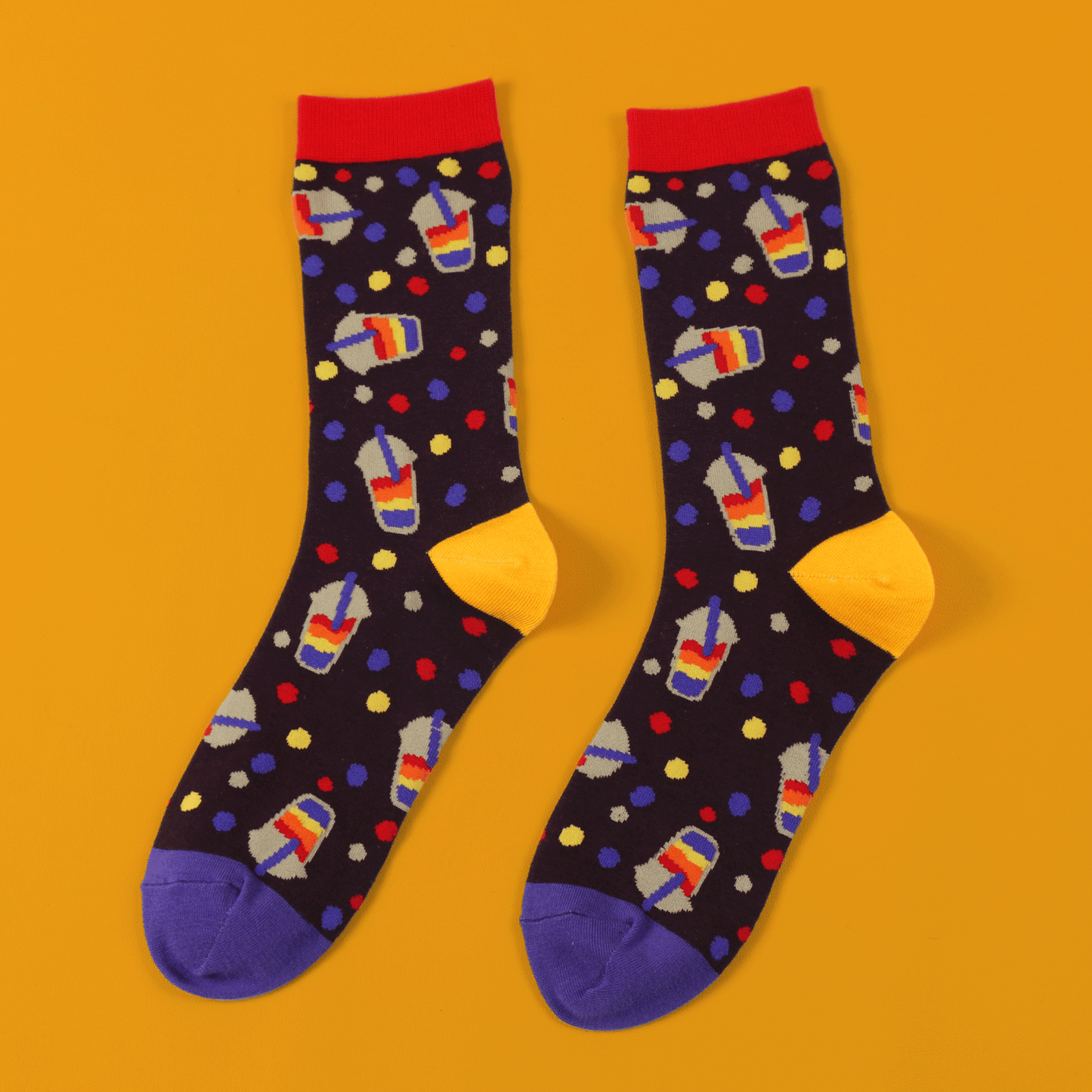 Rainbow Bubble Tea – Cotton Socks