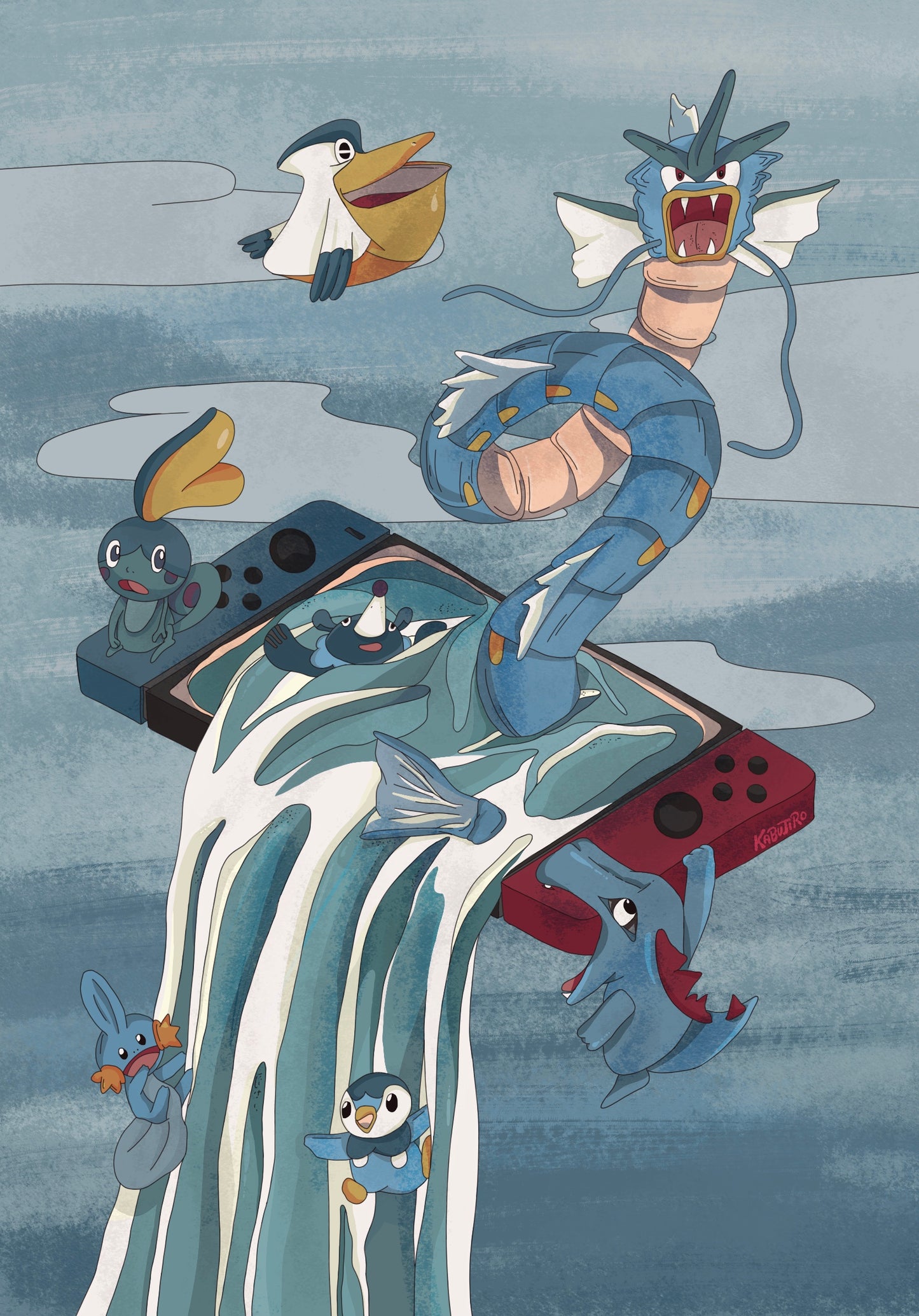 Gaming Nostalgia: Water – A6 Art Print