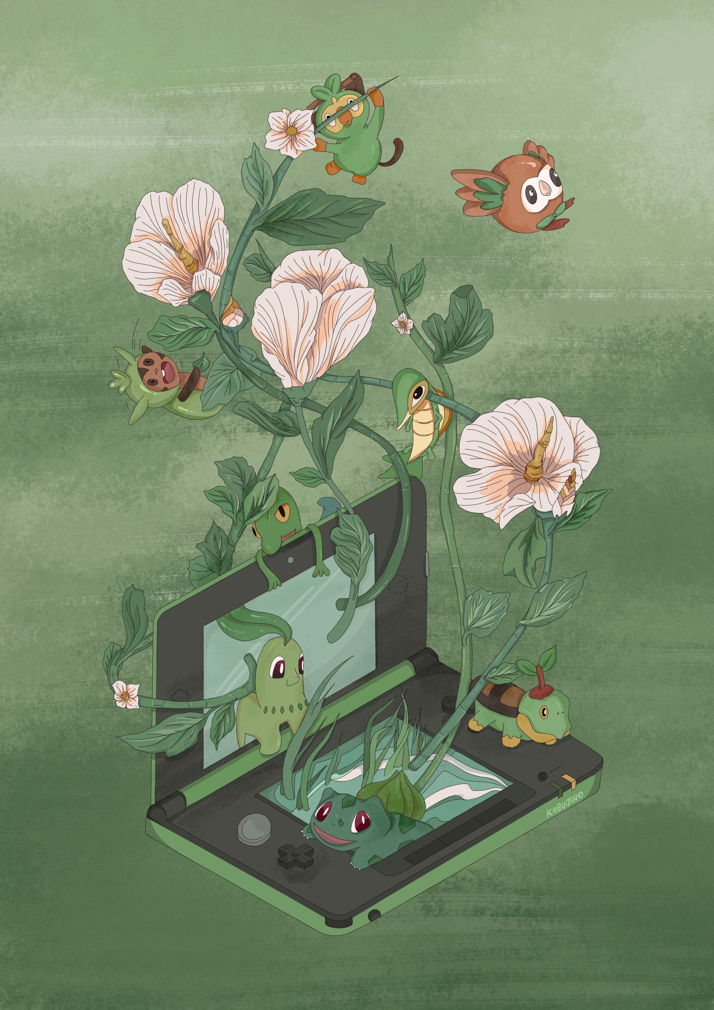 Gaming Nostalgia: Grass – A6 Art Print