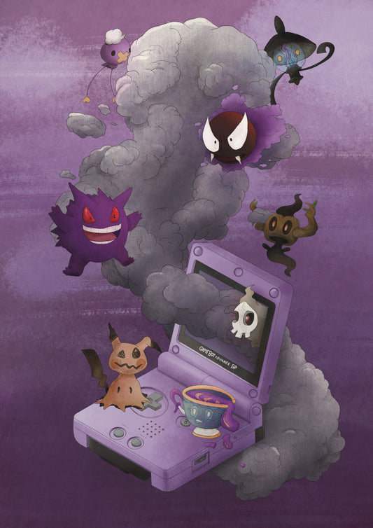 Gaming Nostalgia: Ghosts – A6 Art Print