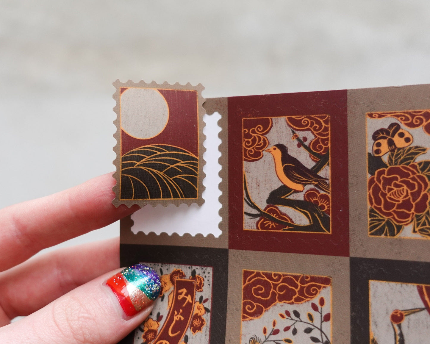 Hanafuda Stamps – Japanese Sticker Sheet