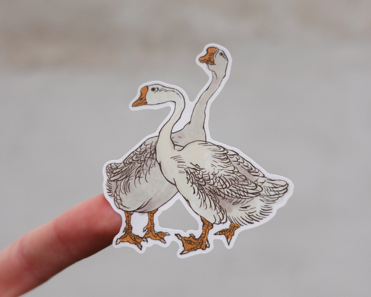 Geese and Flowers – Stickersheet with 9 Japanese Stickers inspired by Kono Bairei Ukiyo-e