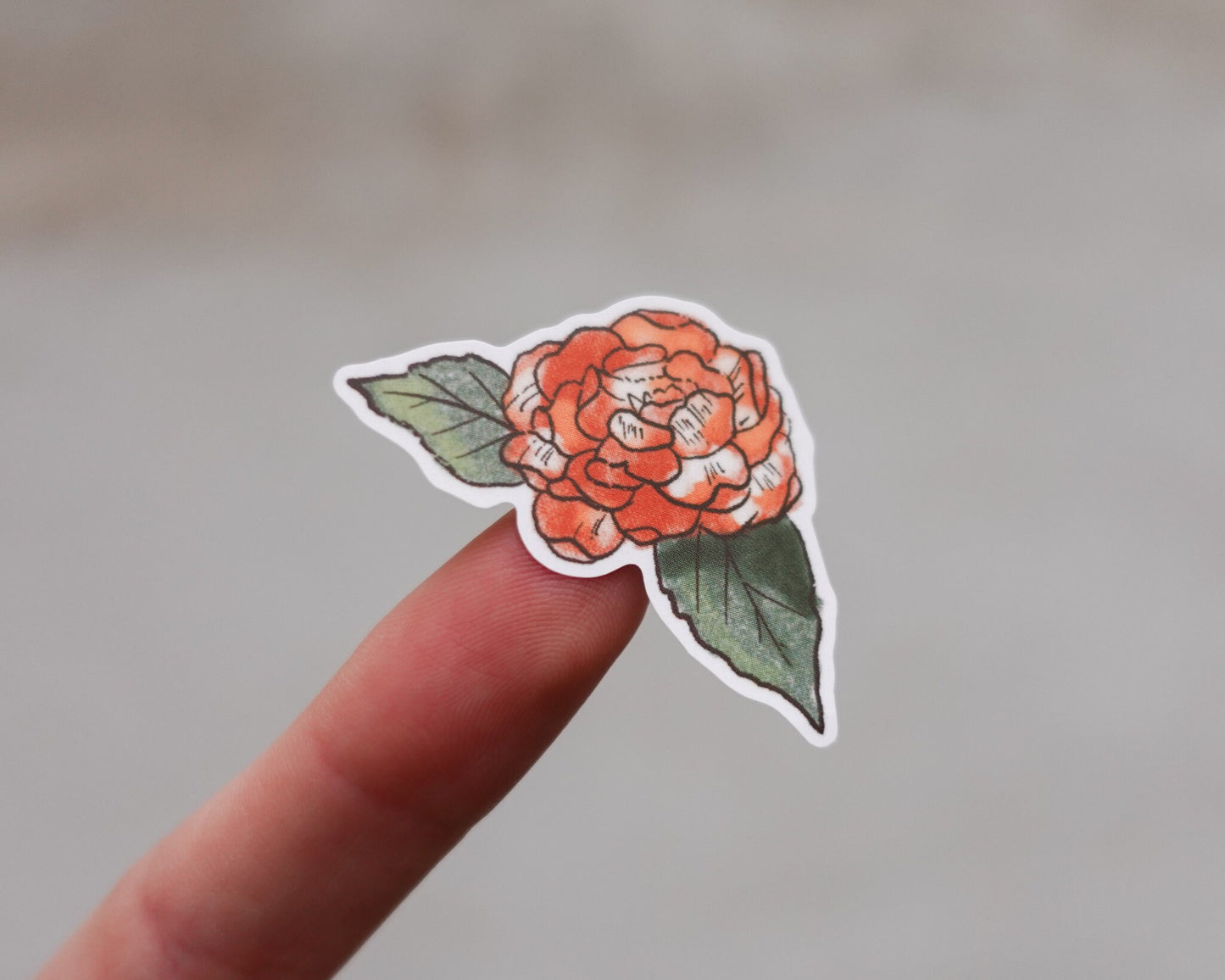 Chicken and Flowers – Stickersheet with 6 Japanese Stickers inspired by Kono Bairei Ukiyo-e